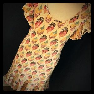 Knee length Dress with Ruffles and Pockets Spring